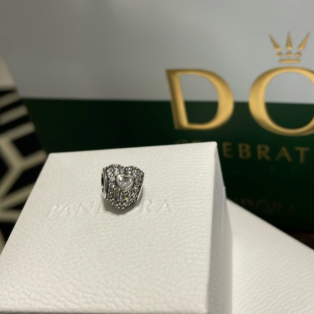 Pandora In My Heart Triple CZ Heart
